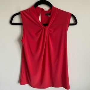 TOMMY Hilfiger Front Knot Work Solid Tank in Raspberry Coral Pink • sz S Small